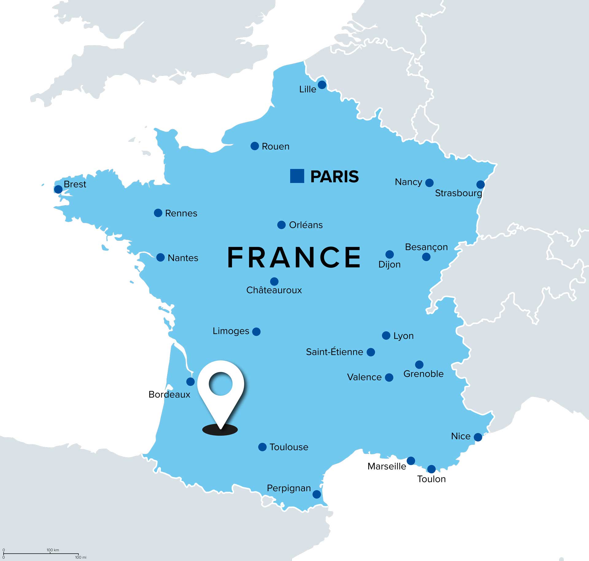 map property for sale in Gascony France